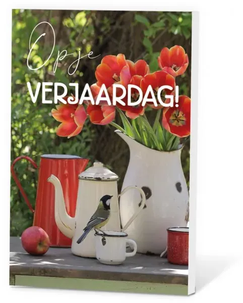 Villa servies Thee in een Kaartje Op je verjaardag jasmijnthee