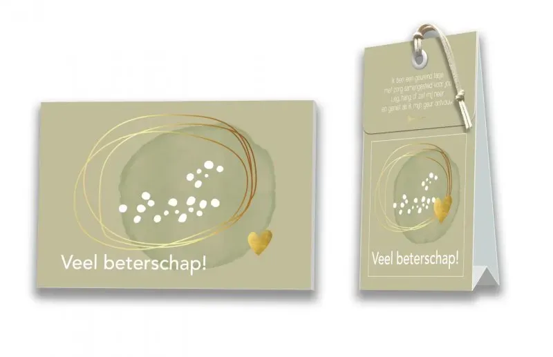 Villa servies Veel Beterschap kaart met geurtasje