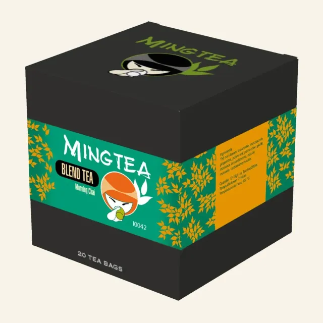 Ming tea Morning Chai zwarte thee 20 piramide theezakjes gember