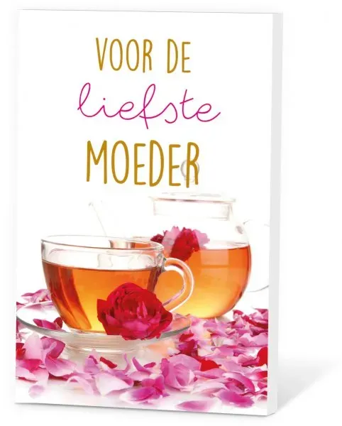 Villa servies Thee in een Kaartje liefste moeder thee 2 kopjes