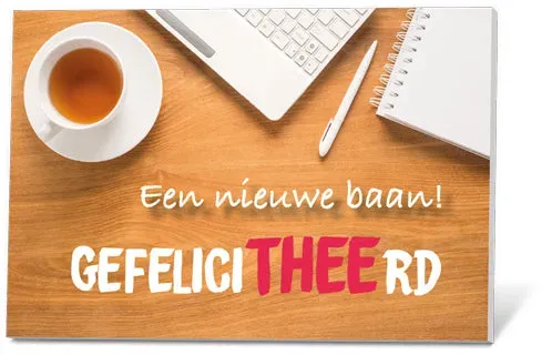 Thee in een Kaartje Een nieuwe baan kaartje oolong 2 kopjes