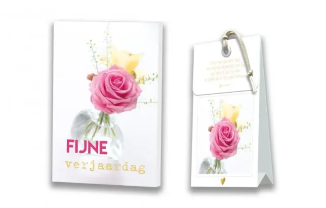 Villa servies Fijne verjaardag kaart met geurtasje