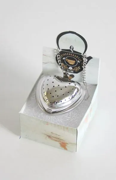 Villa Servies Hartje thee-ei rvs met lekbakje