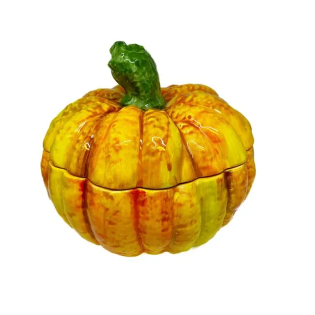 Piccobella Pompoen Voorraadpot Keramiek 18 cm met Deksel