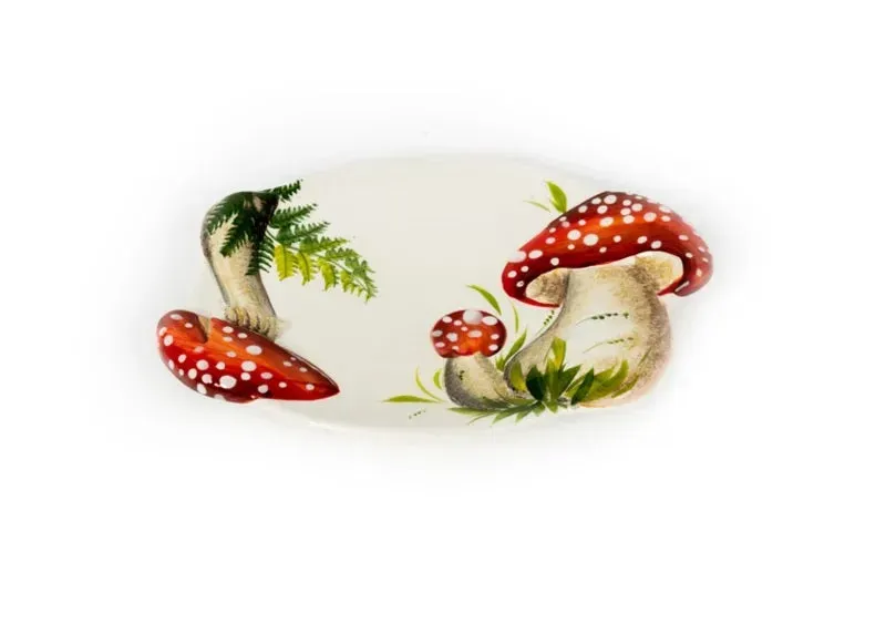 Piccobella Paddenstoel schaal rood wit 32 cm