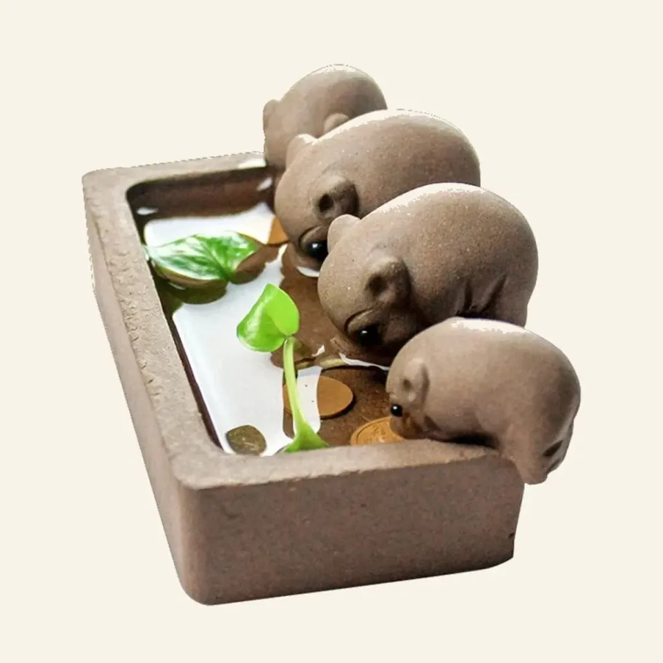 Ming tea Cochon theepet varken voor geluk