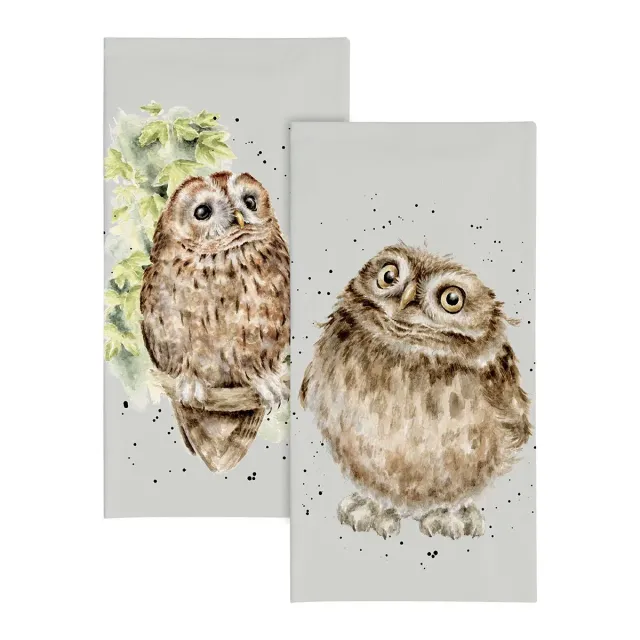 Wrendale Designs Round Owl zakdoekjes 4-laags