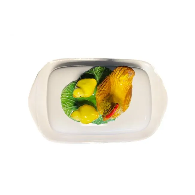 Piccobella botervloot kip kuikens keramiek 23 cm