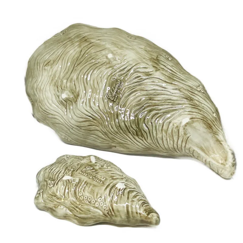 Piccobella Octopus oesterschaal 47 cm keramiek handbeschilderd