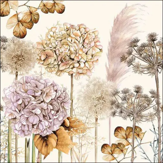 Ambiente Dried Flowers servetten 33 cm 20 stuks