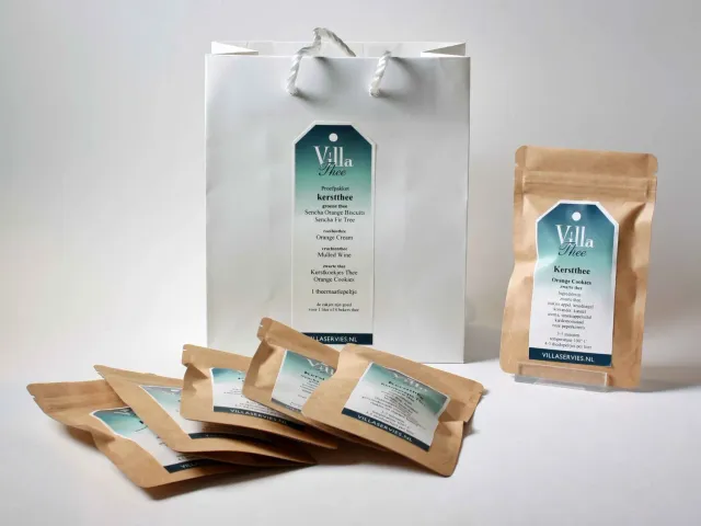 Villa servies Kerstthee proefpakket 6 soorten met maatlepel