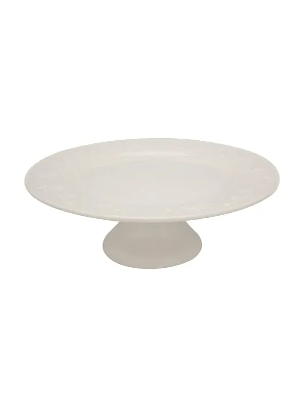 Bordallo Pinheiro Snow Flakes taartplateau wit 33,5 cm
