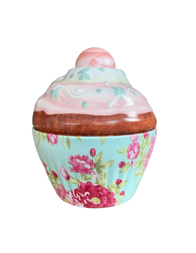 Villa servies Cupcake Flower Blikje metaal 7,5 cm