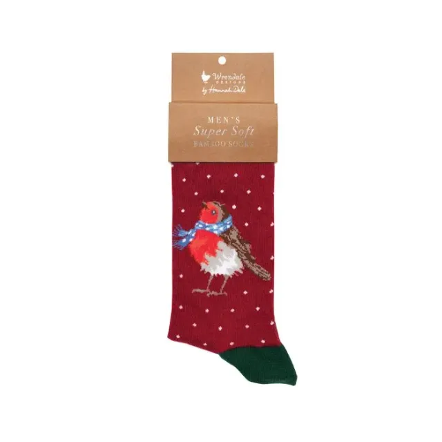 Wrendale Designs Season's Tweetings herensokken bamboe
