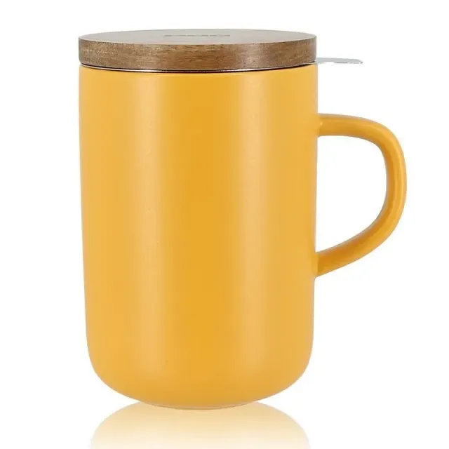 Tea Leafs OGO theemok geel 475 ml met filter