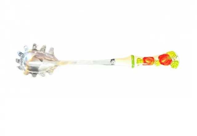 Piccobella Tomaat spaghettilepel 32 cm RVS keramiek