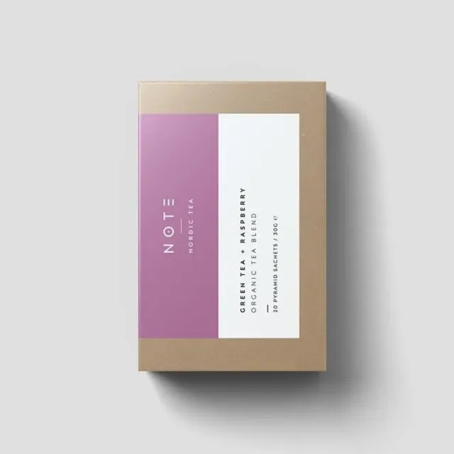 Teministeriet NOTE Green Tea Raspberry groene thee 20 zakjes framboos