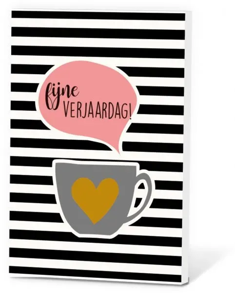 Villa Servies Thee in een Kaartje Fijne Verjaardag Jasmijn