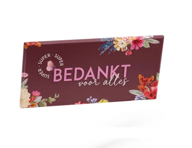 Villa servies Bedankt chocoladereep 100 gram melkchocolade