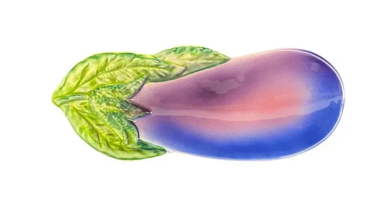 Piccobella Aubergine schaaltje lepellegger keramiek 25x10 cm