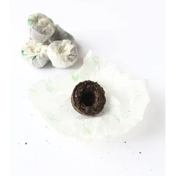 Tea Leafs Pu-Erh mini Tuo Cha thee losse nestjes aards