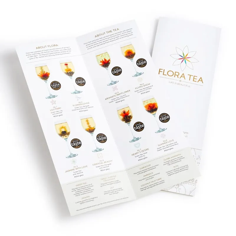 Flora Tea Menu Kaarten menukaarten 10 stuks