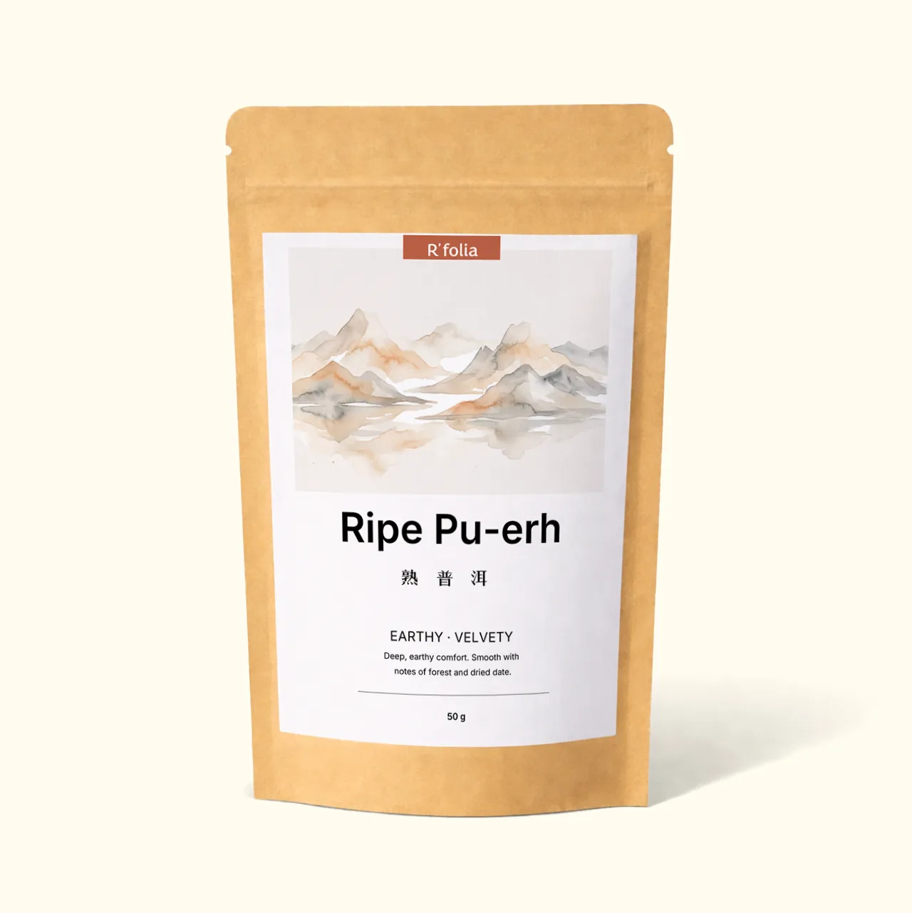 R'folia Ripe Pu-erh losse thee 50 g aards