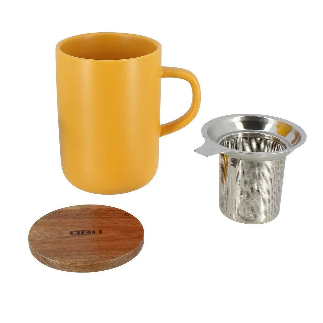 Tea Leafs OGO theemok geel 475 ml met filter
