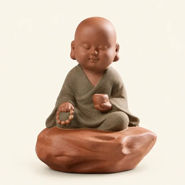 Little Monk Jixiang tea pet theepoppetje klei