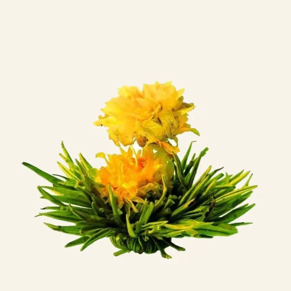 Ming tea Golden Tower theebloem groene thee 8 stuks goudsbloem