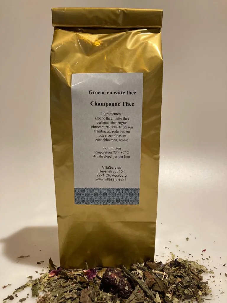 Villa servies Champagne groene witte thee los 100 gram feest