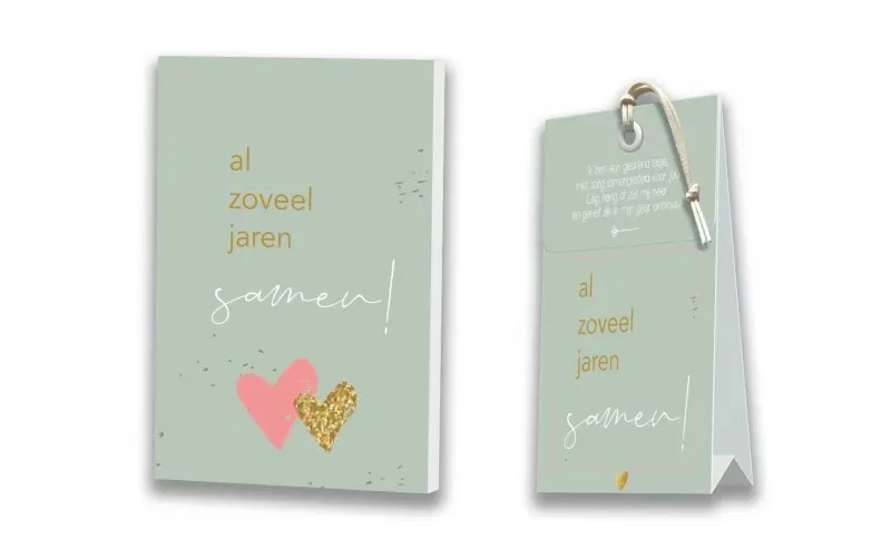Villa Servies Al zoveel jaren samen kaart met geurtasje