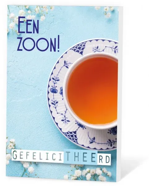 Villa Servies Thee in een Kaartje Een Zoon Geboorthee
