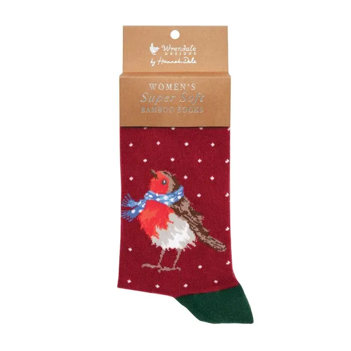 Wrendale Designs Season's Tweetings damessokken bamboe 37-42