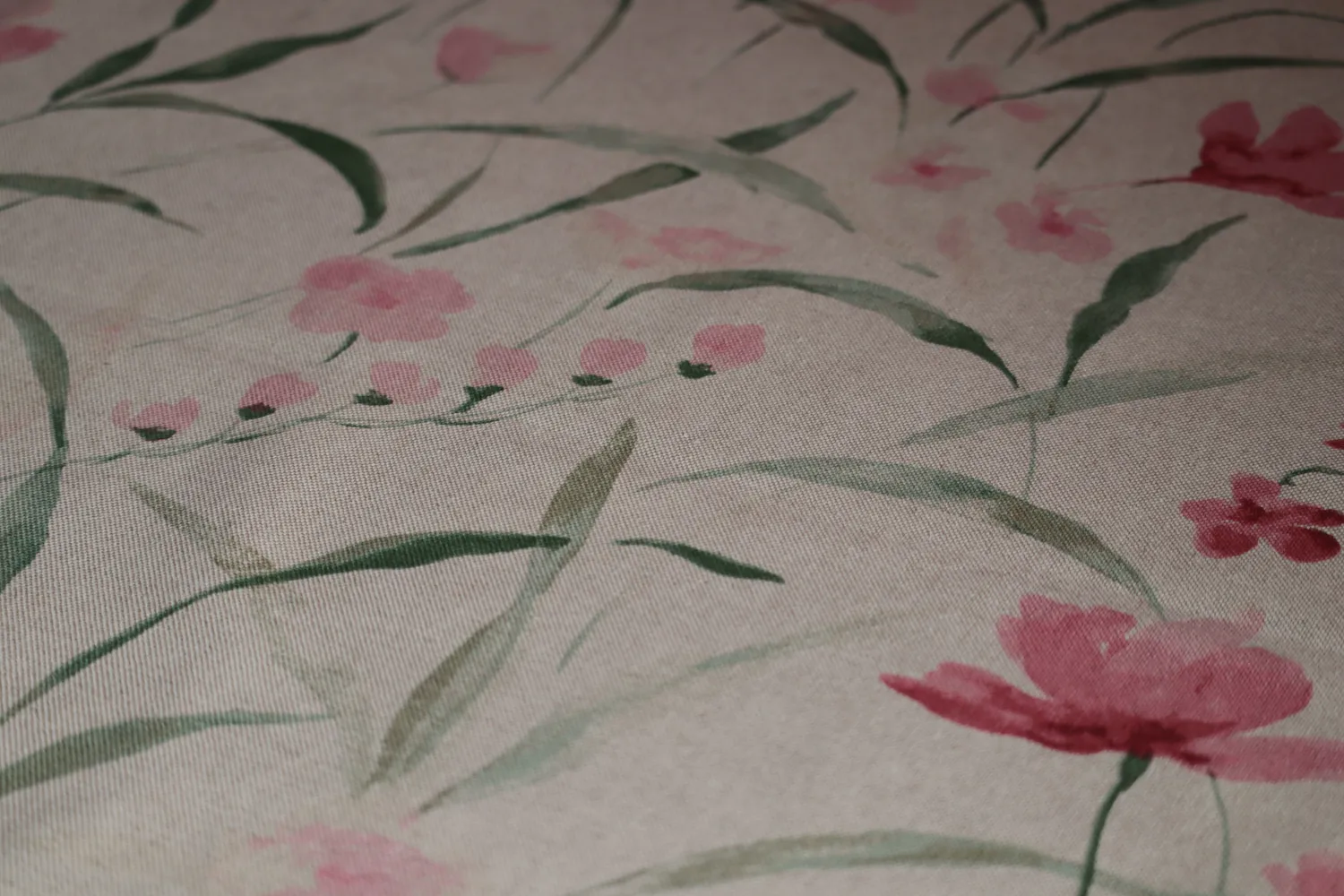 Villa Servies Tafelkleed Roze Bloemen Katoen 250x140 cm