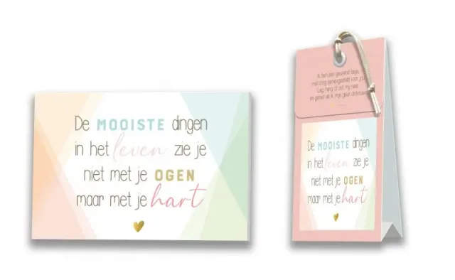 Villa Servies wenskaart met geurtasje hart kraft envelop