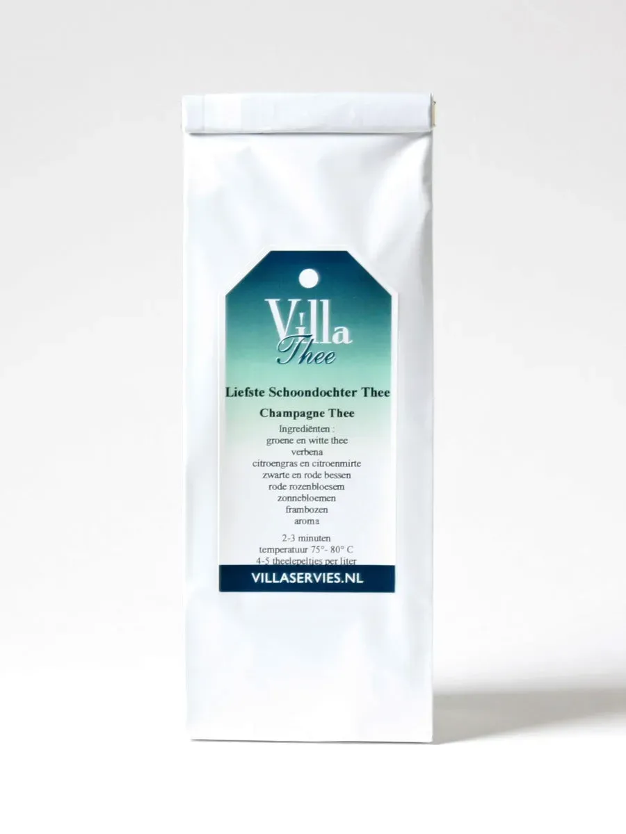 Villa servies Liefste Schoondochter groene thee 100 gram champagne