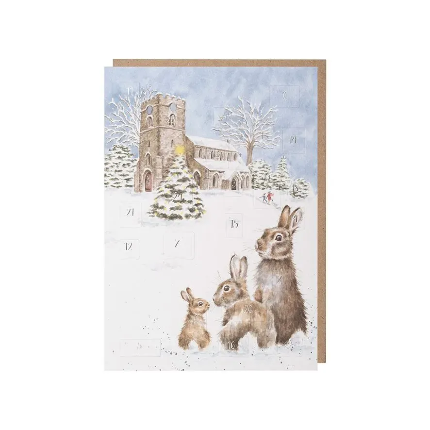 Wrendale Designs Silent Night adventskalender kaart