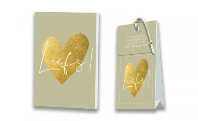 Villa Servies Liefs Kaart met Geurtasje en Kraft Envelop