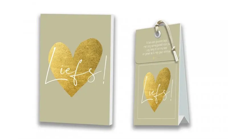 Villa Servies Liefs Kaart met Geurtasje en Kraft Envelop