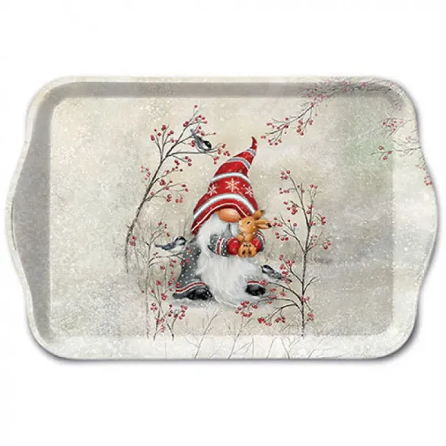 Ambiente Dwarf Hug dienblad melamine 13x21 cm kerst