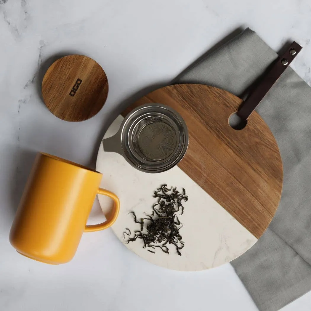 Tea Leafs OGO theemok geel 475 ml met filter