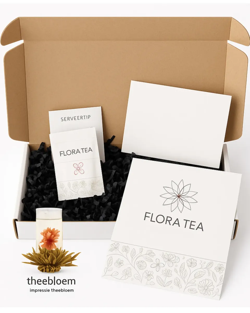 Flora Tea theecadeau bedankje met theebloem bloemig