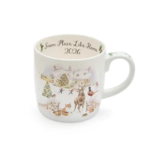 Wrendale Designs Snow Place Like Home beker 400 ml bone china