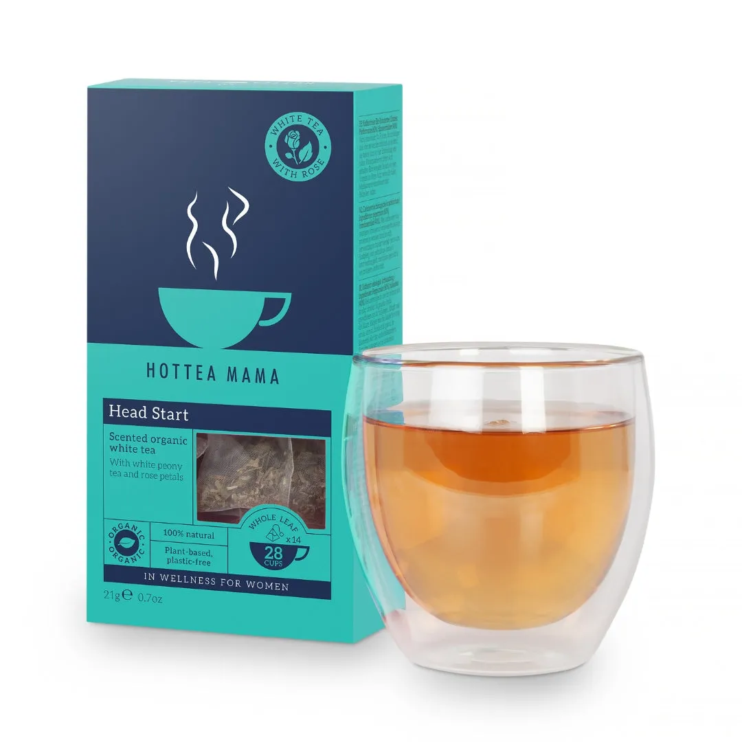 HotTea Mama Head Start witte thee 14 zakjes roos