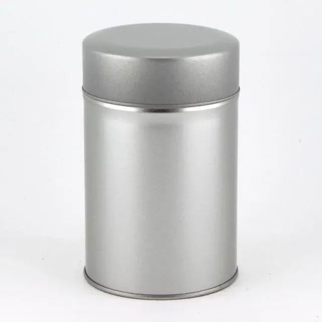 Tea Leafs Blik theeblik 100 gram zilver rond luchtdicht