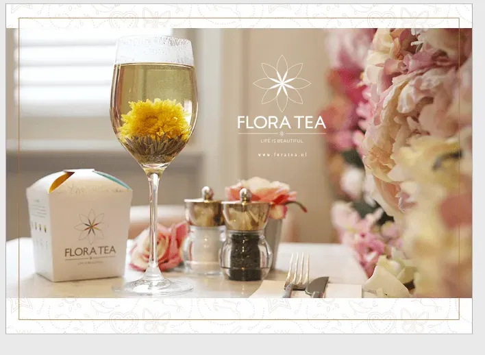 Flora Tea Feestdagen Small theeset 6 glazen 20 boxen