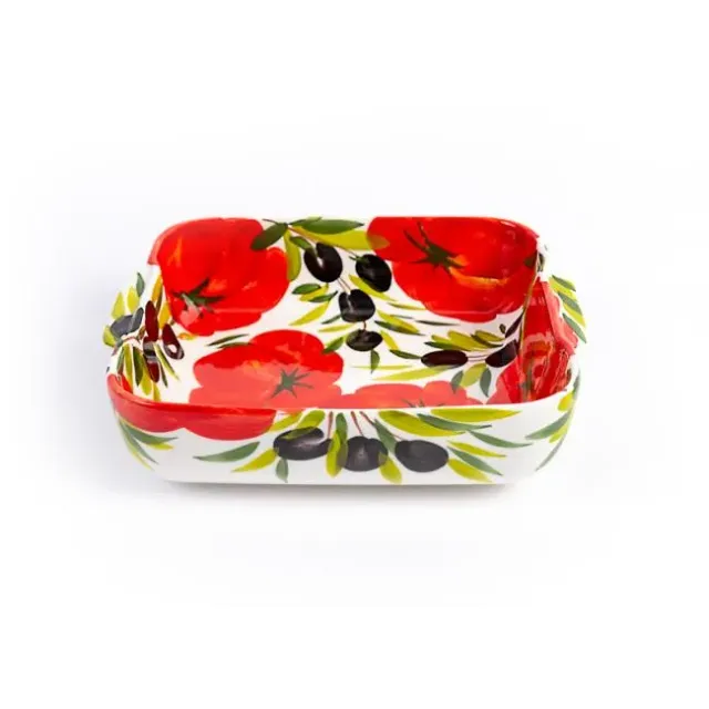 Piccobella Ovenschaal olijf tomaat keramiek 25x22 cm