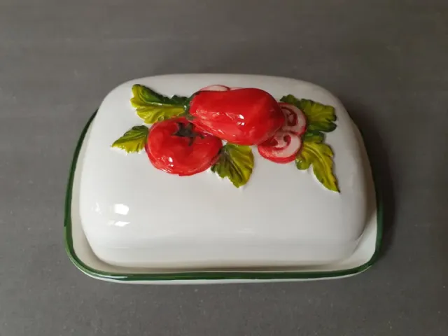 Piccobella Tomaat Botervloot Wit-Rood keramiek 20 cm