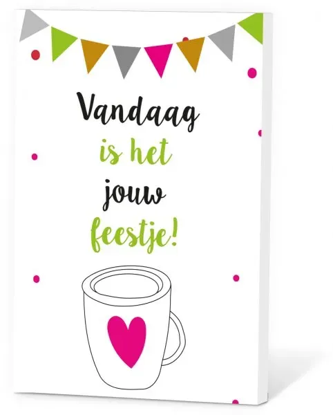 Thee in een Kaartje Vandaag is het Jouw Feestje jasmijnthee